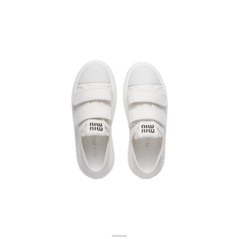 Shoes Denim Sneakers Miu Miu XH28Z298 White