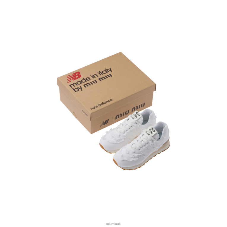 Shoes Denim Sneakers Miu Miu XH28Z299 White