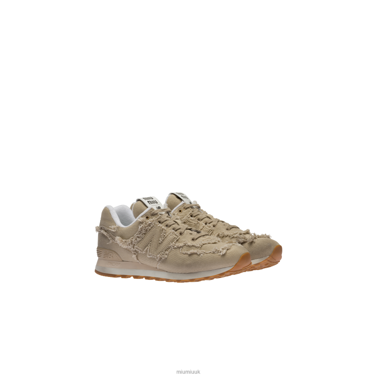 Shoes Denim Sneakers Miu Miu XH28Z300 Colonial Beige