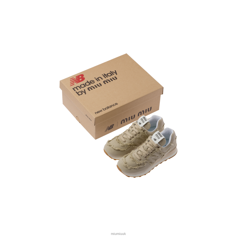 Shoes Denim Sneakers Miu Miu XH28Z300 Colonial Beige