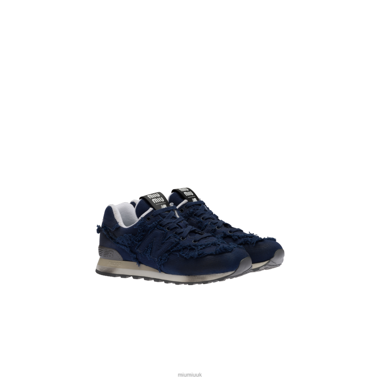 Shoes Denim Sneakers Miu Miu XH28Z301 Royal Blue