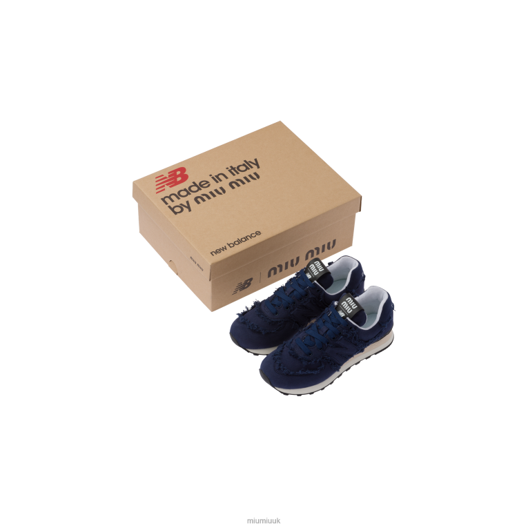 Shoes Denim Sneakers Miu Miu XH28Z301 Royal Blue