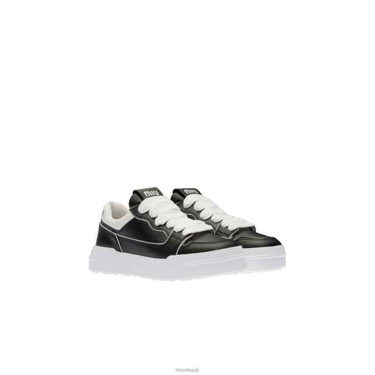Shoes Leather Sneakers Miu Miu XH28Z294 Black/White