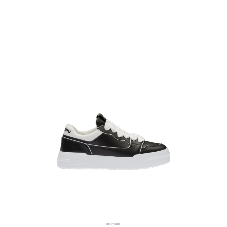 Shoes Leather Sneakers Miu Miu XH28Z294 Black/White