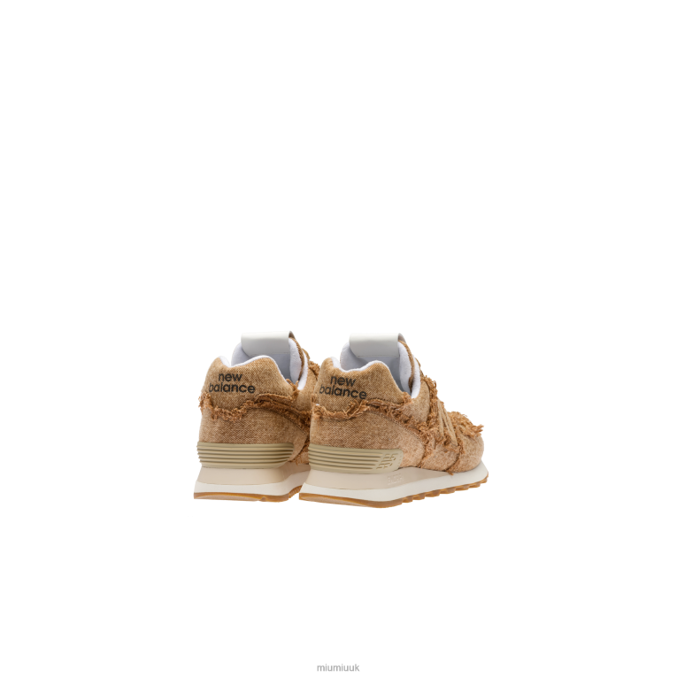 Shoes Marbleized Denim Sneakers New Balance 574 X Miu Miu XH28Z288 Cognac