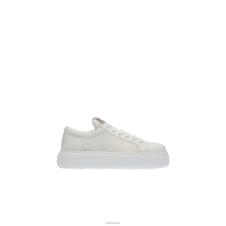 Shoes Mesh Flatform Sneakers Miu Miu XH28Z303 White