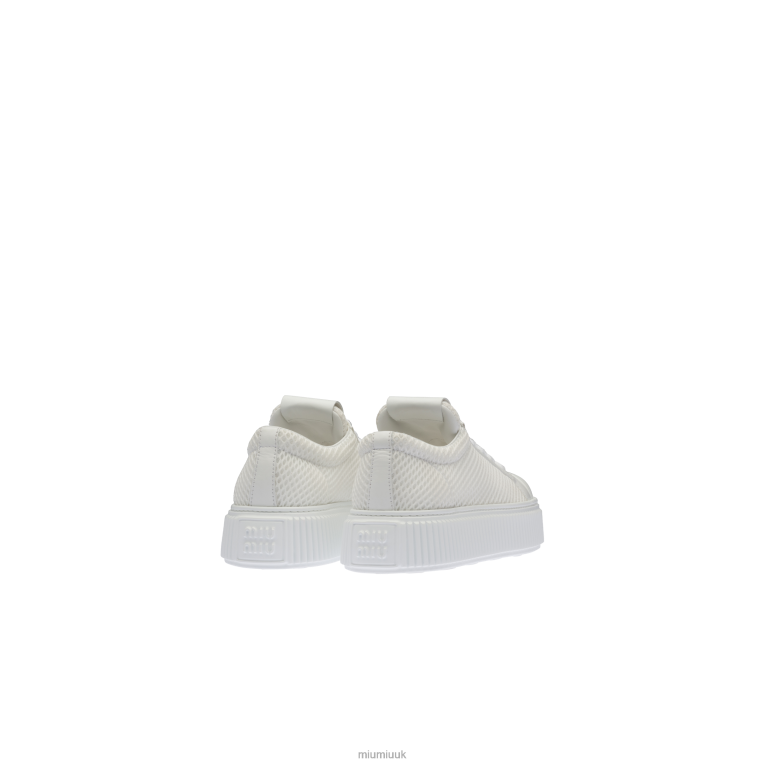 Shoes Mesh Flatform Sneakers Miu Miu XH28Z303 White