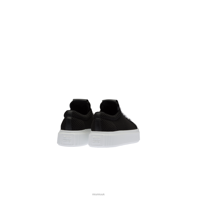 Shoes Mesh Flatform Sneakers Miu Miu XH28Z304 Black